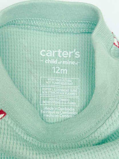Carter's Child of Mine Candy Cane Pajama Set 12M