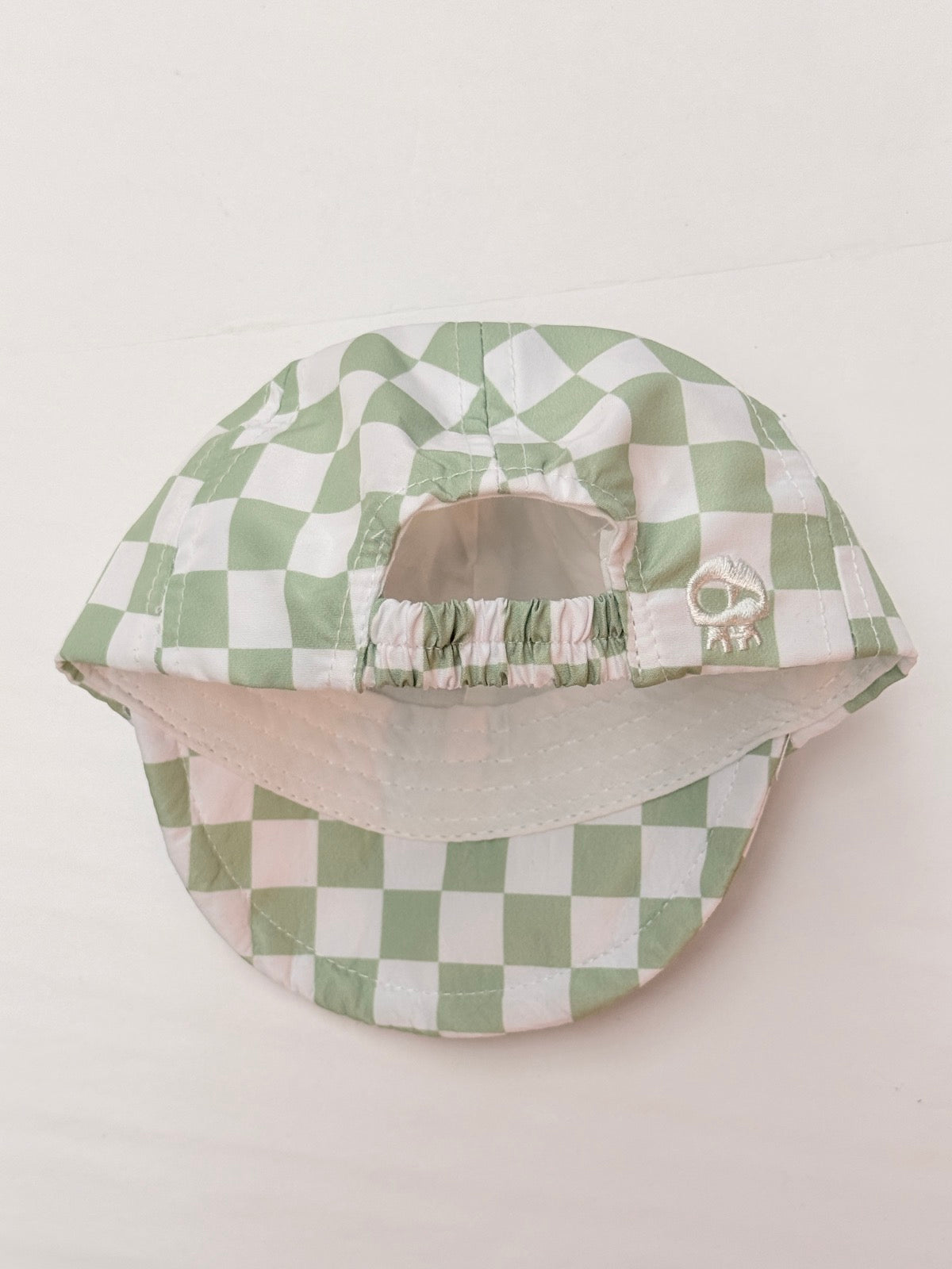 Headster Green Checkered Baby Hat XS 0-6M