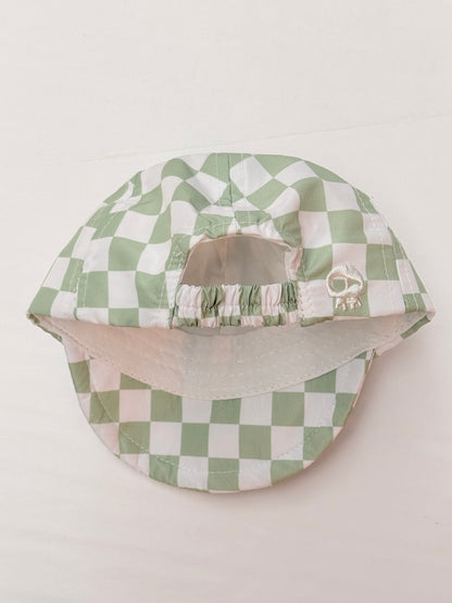 Headster Green Checkered Baby Hat XS 0-6M