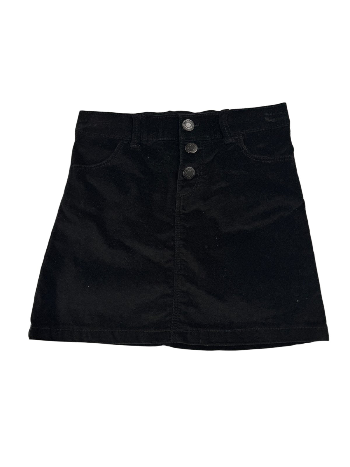 Old Navy Black Velvet Button-Front Skirt 5T