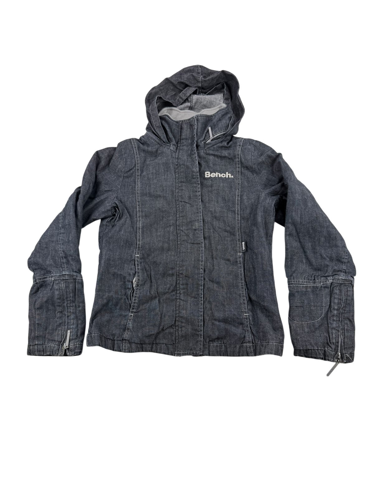 Bench Hooded Denim Jacket Size 9-10Y