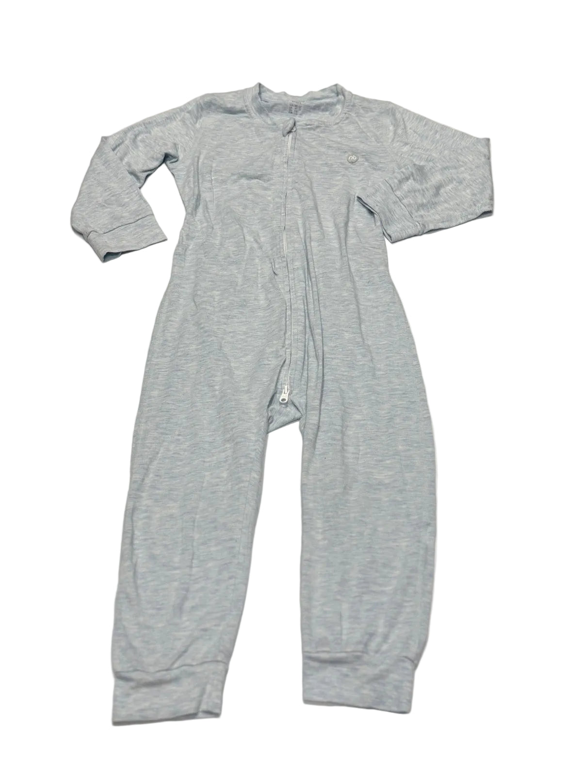 Nest Designs Blue Bamboo Zip Romper 4t