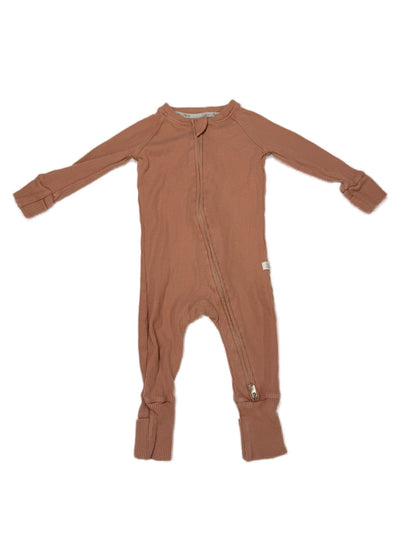 Loulou Lollipop Waffle Zip Romper 6-12m