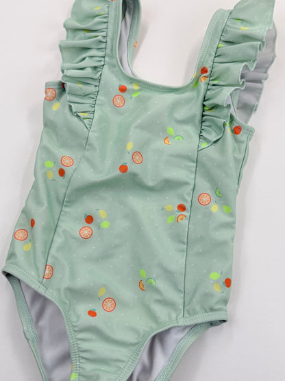 Cat & Jack Citrus Print Ruffle Swimsuit 3T