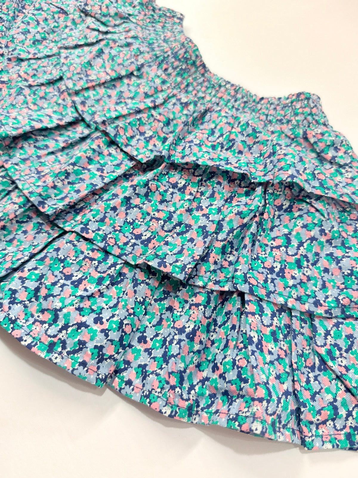 Mini Boden Floral Tiered Ruffle Skirt 4-5Y