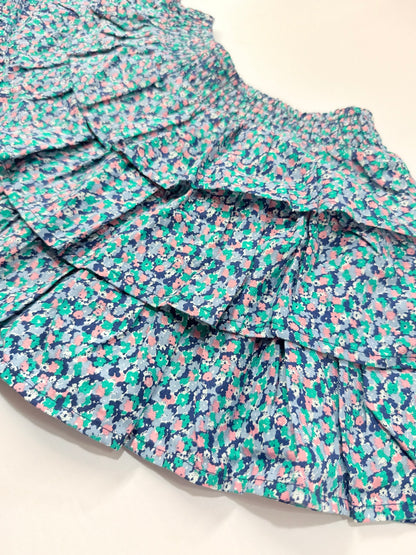 Mini Boden Floral Tiered Ruffle Skirt 4-5Y