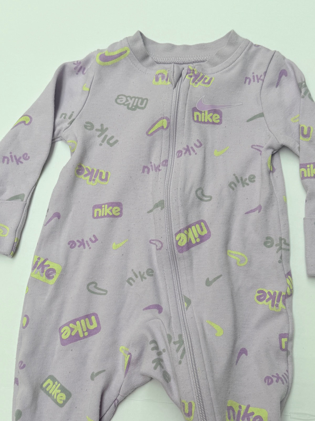 Nike Logo Print Footed Sleeper 3M
