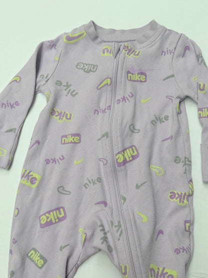 Nike Logo Print Footed Sleeper 3M
