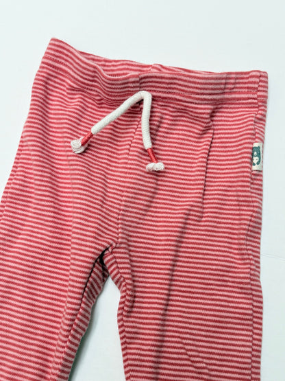 Rabbit + Bear Organic Striped Joggers 6-9M