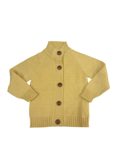 Nooks Design Yellow Merino Cardigan 2-4Y