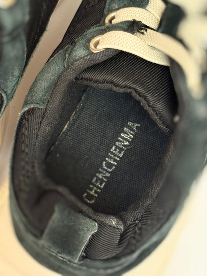 Chenchenna Black Chunky Sneaker Size US10