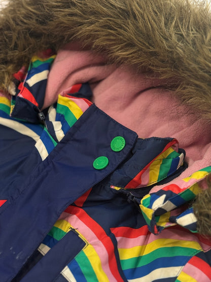 Mini Boden Rainbow Parka Jacket 6-7Y