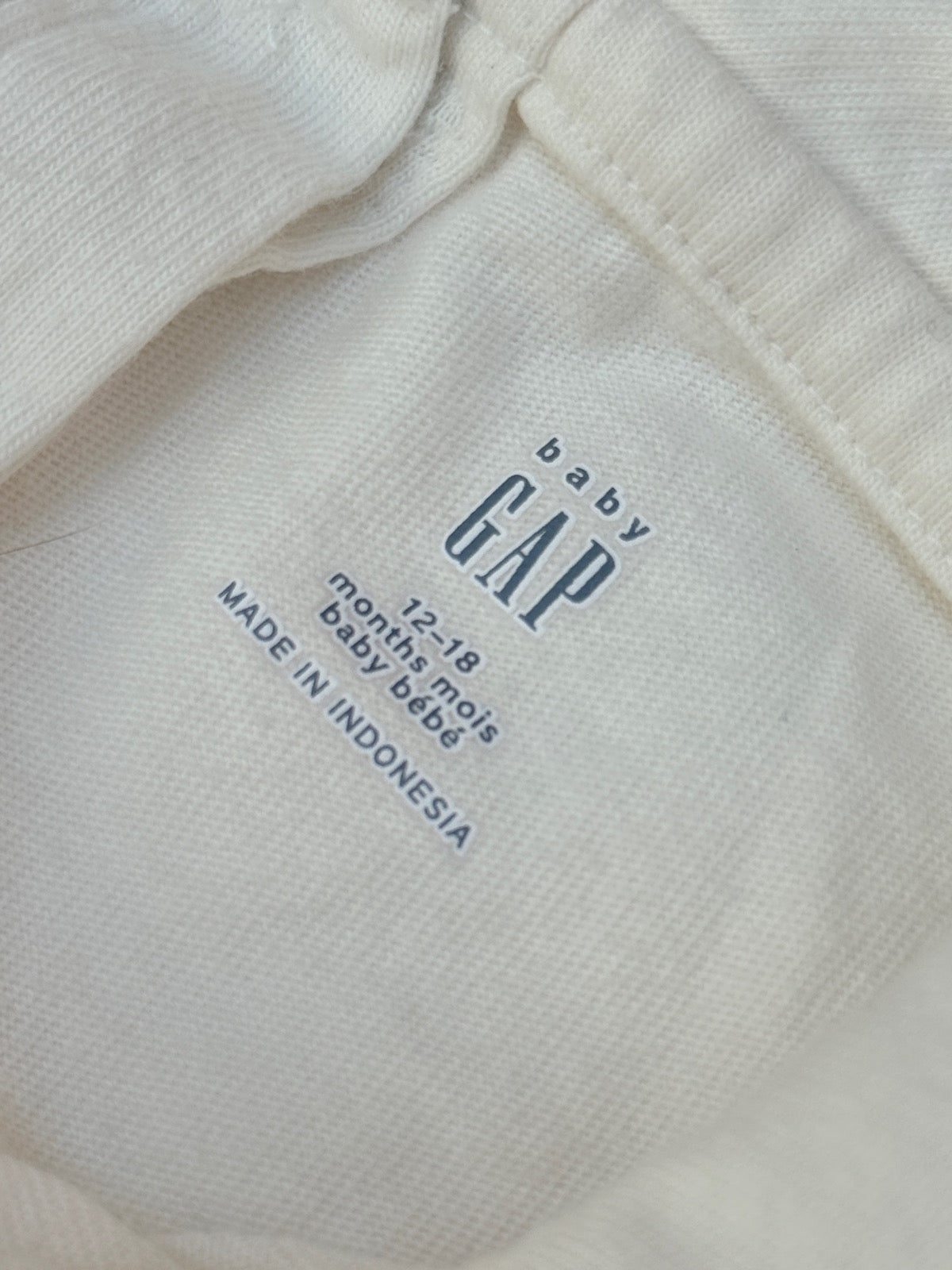 Cream Baby Gap Bodysuit Leggings Set 12-18m
