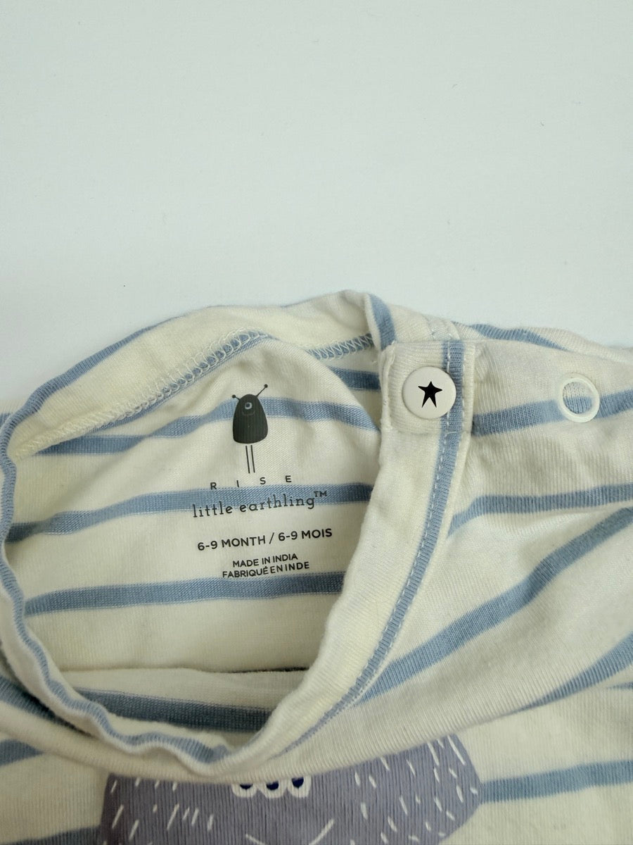 Little Earthling Kind Soul Striped Bodysuit 6-9M