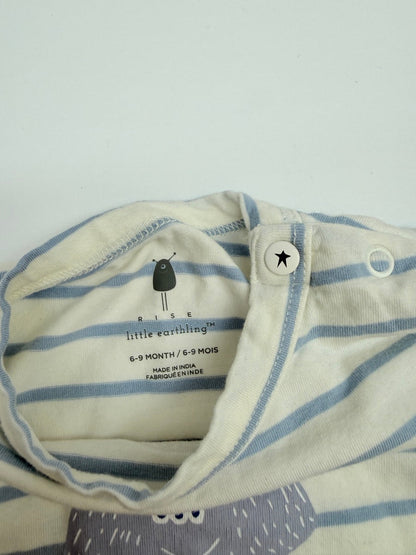 Little Earthling Kind Soul Striped Bodysuit 6-9M