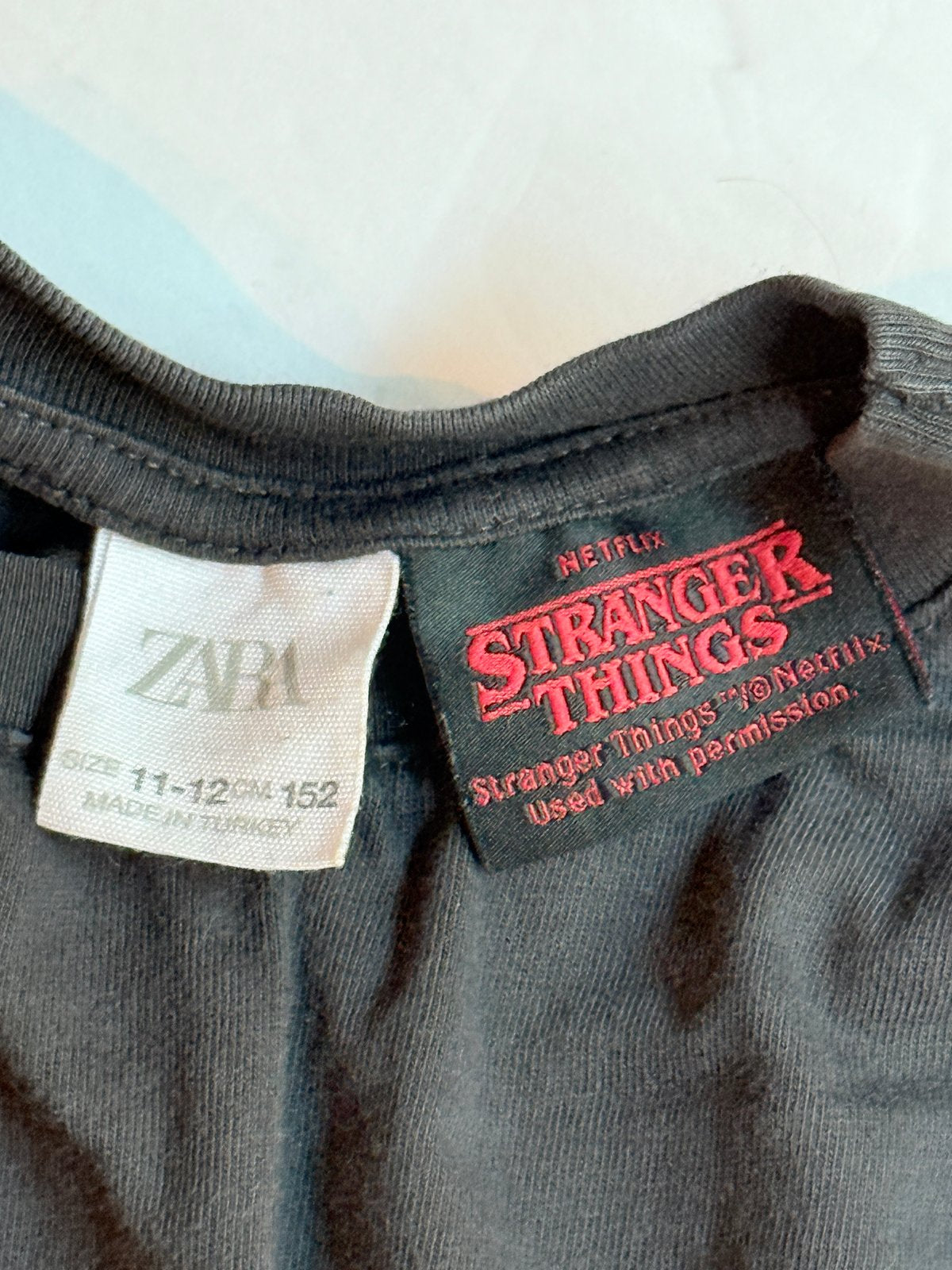 Zara Stranger Things Long Sleeve T-Shirt 11-12