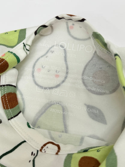 Loulou Lollipop Avocado Print Bodysuit 18-24M