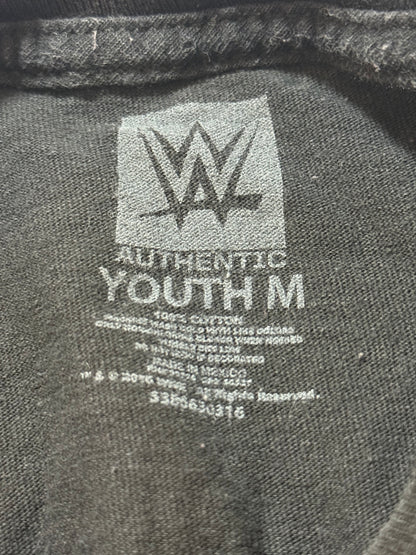 WWE Authentic Wear Ambrose Lunatic Asylum T-Shirt Youth M 9-11Y