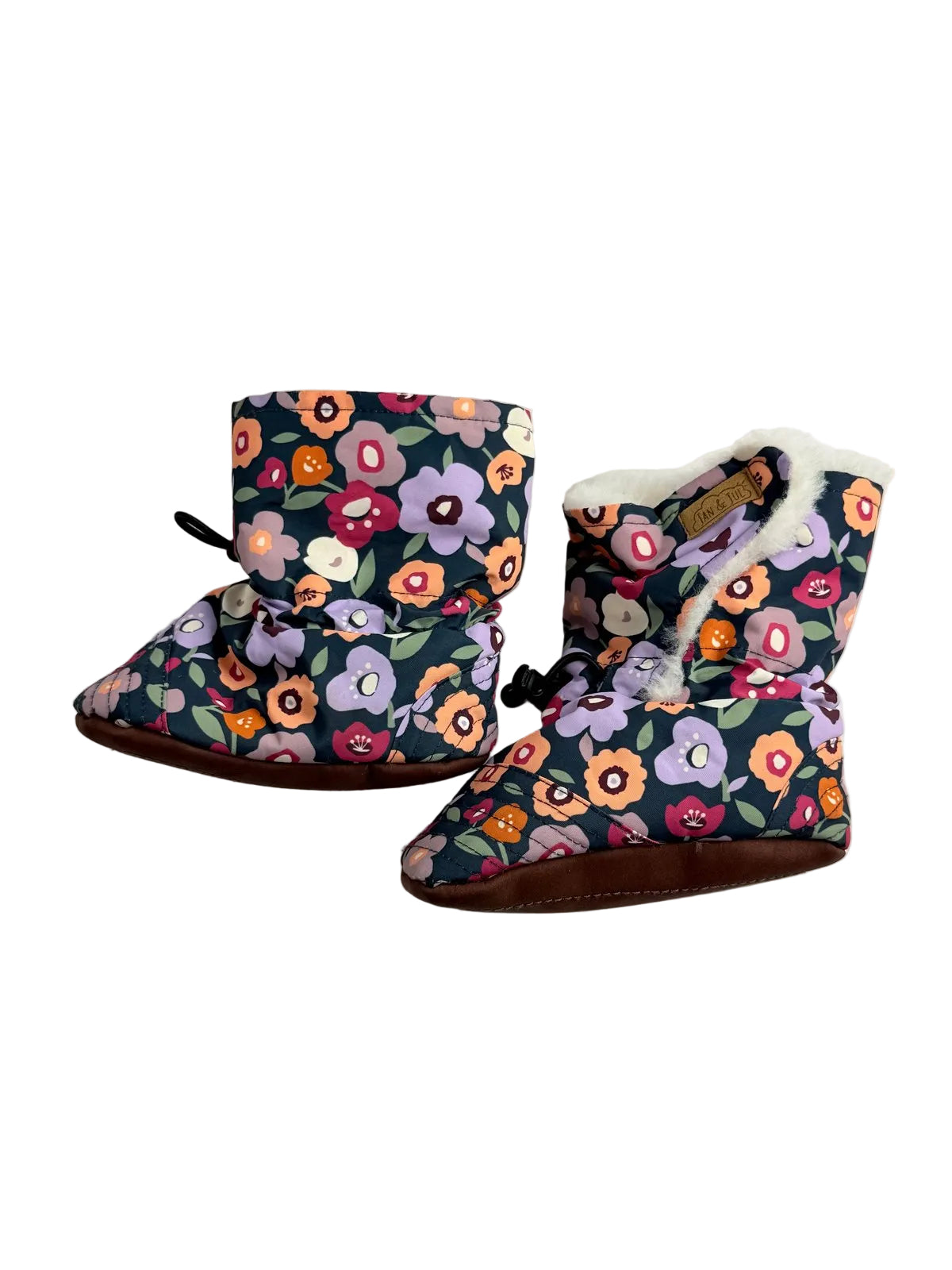 Jan & Jul Floral Fleece-Lined Booties 18-24M