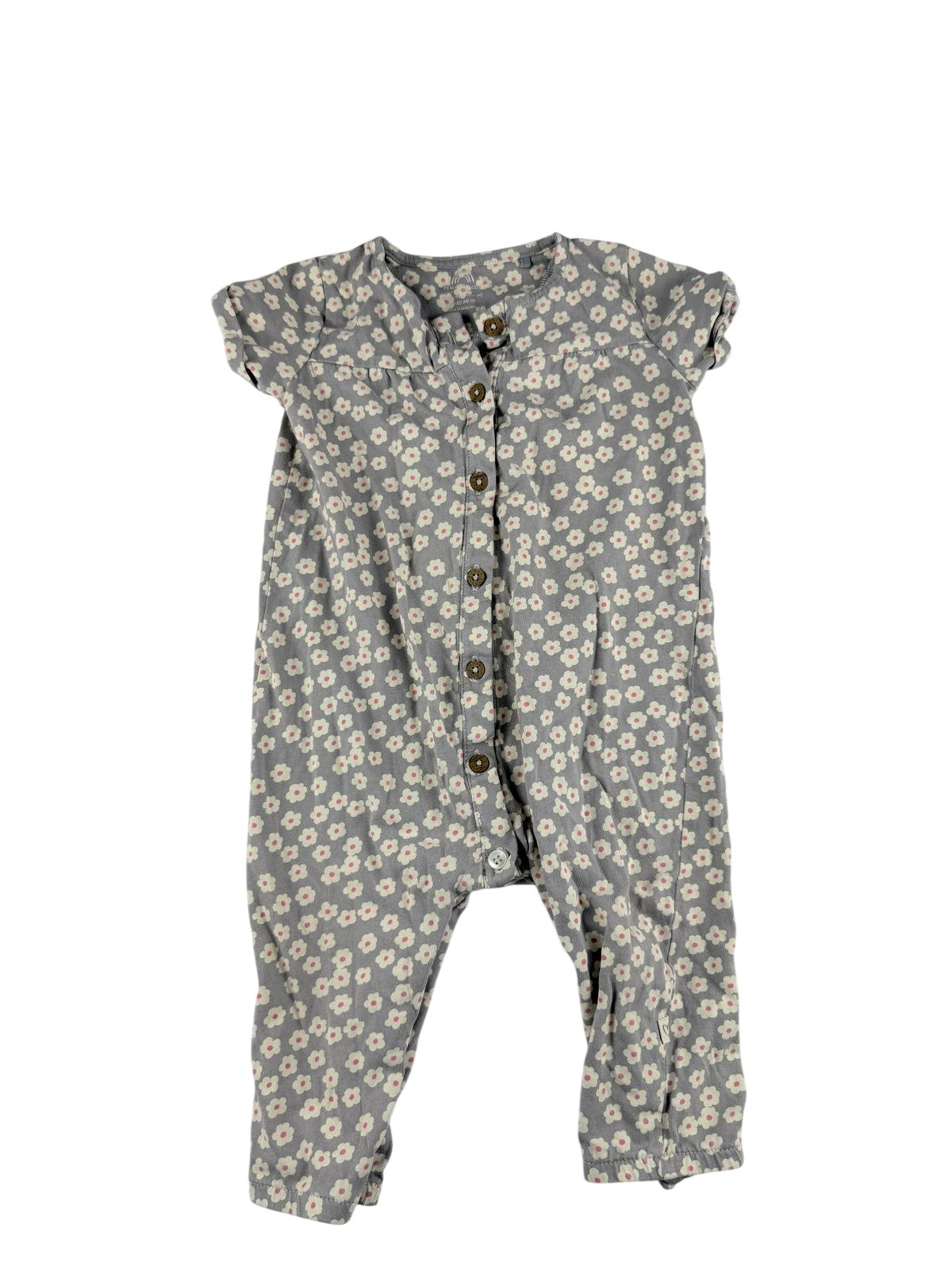 NEXT baby Gray Floral Romper