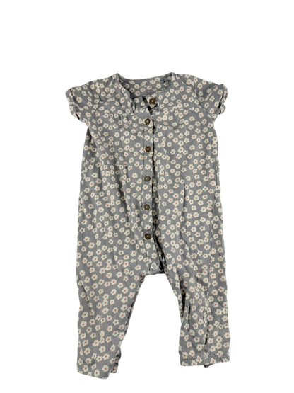 NEXT baby Gray Floral Romper