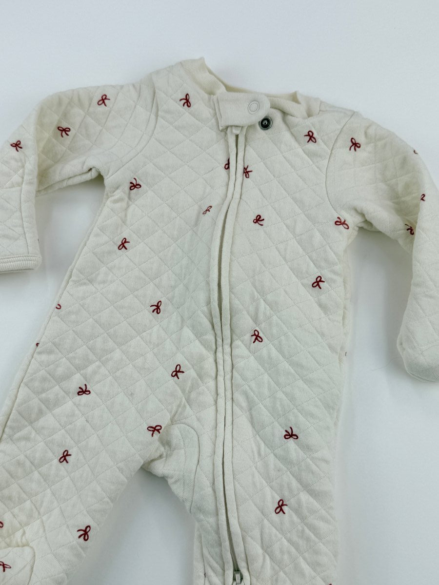 Little Planet by Carter's Quilted Bow Sleeper NB