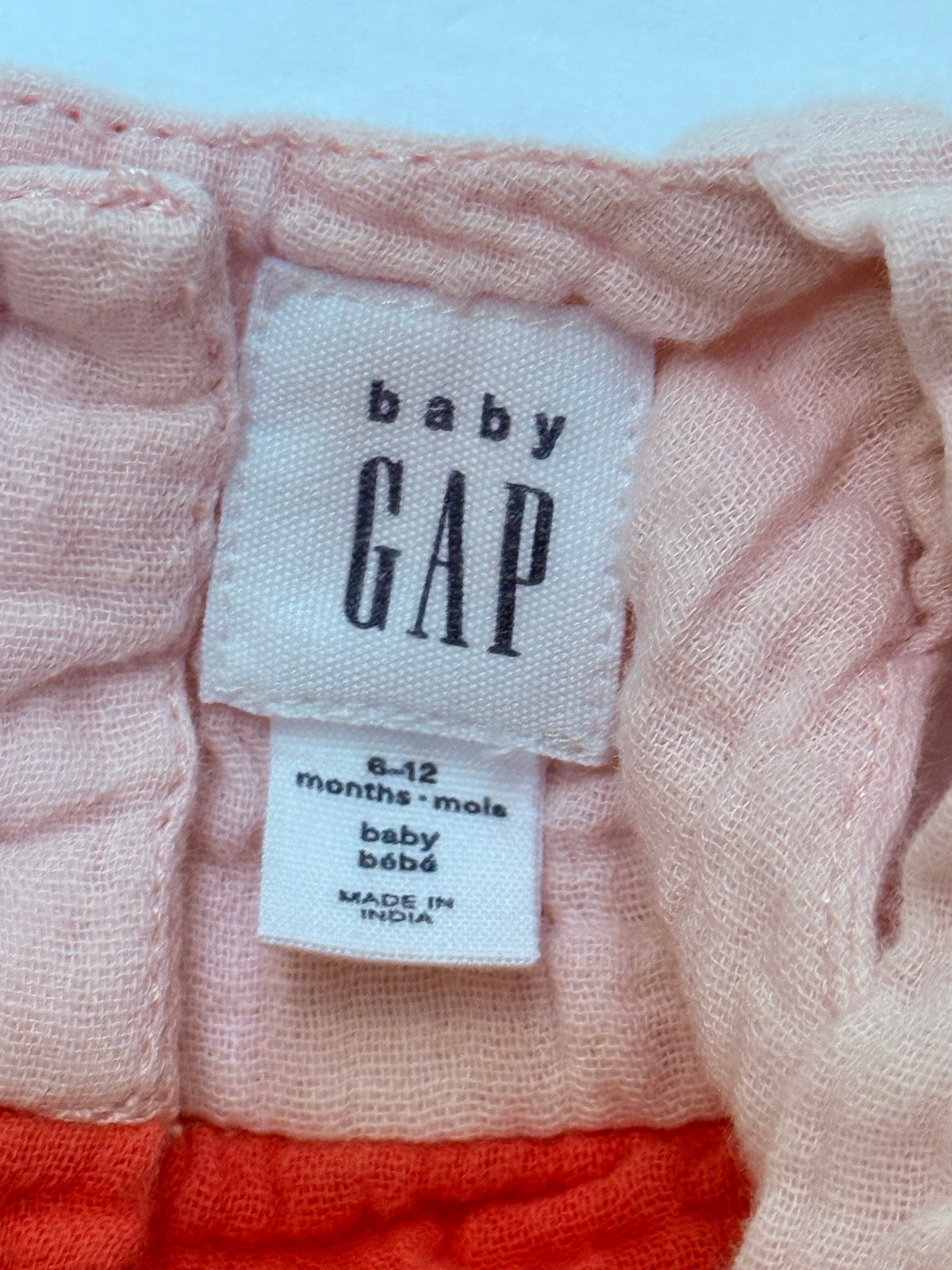 Baby Gap Color-Block Crinkle Romper 6-12M