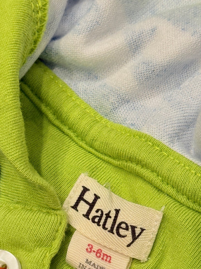 Hatley Whale Print Lined Terry Hooded Romper 3-6M