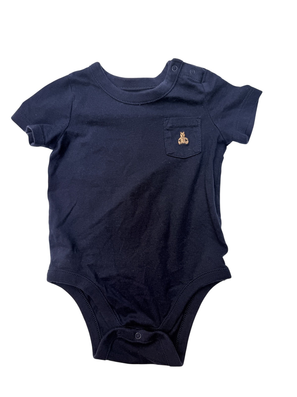 Baby Gap Navy Pocket Bear Bodysuit 6-12M
