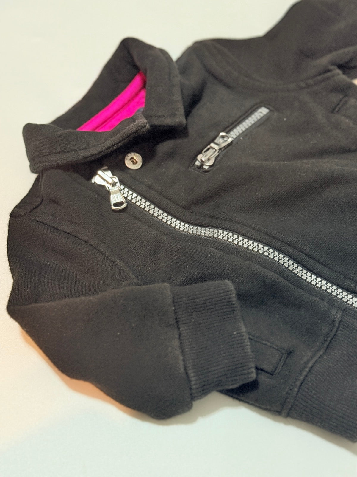 Tommy Hilfiger Black Zip-Up Jacket 6-9M