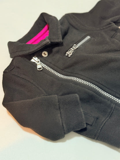 Tommy Hilfiger Black Zip-Up Jacket 6-9M