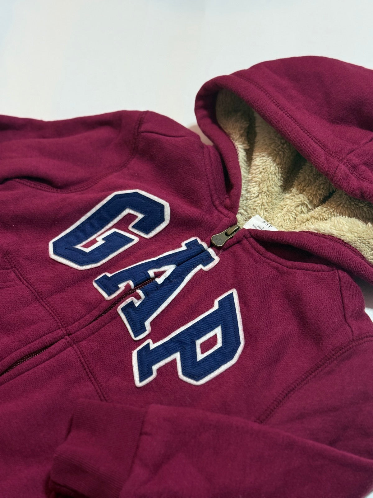 Gap Sherpa Lined Zip Hoodie Size 3T
