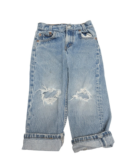 Vintage 1992 Levi's 501 Distressed Denim Jeans Kids Size 5
