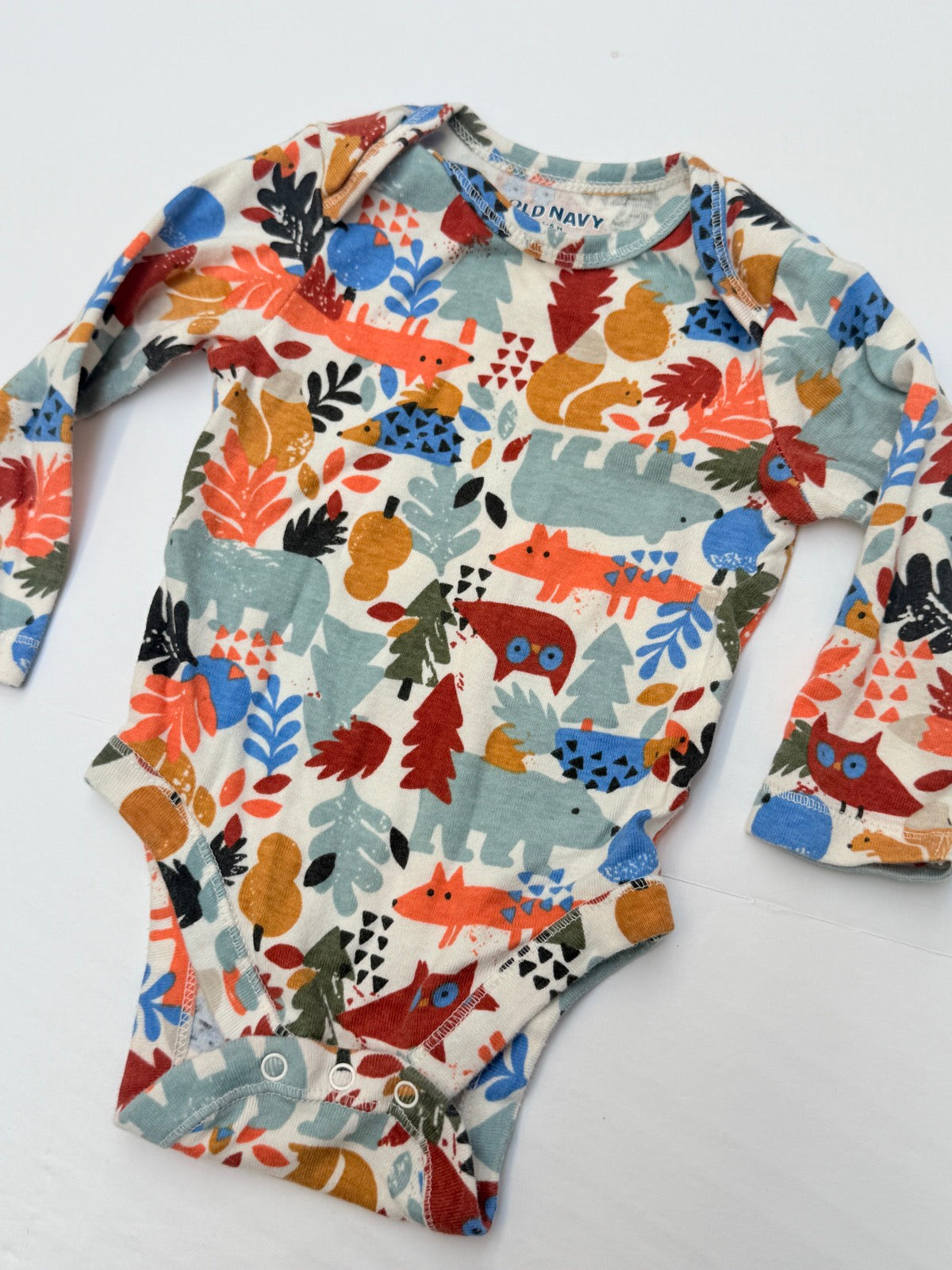 Old Navy Woodland Animal Print Bodysuit 3-6M