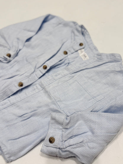 Zara Blue Button-Up Shirt 9-12M