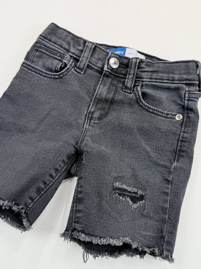 Old Navy Black Distressed Denim Shorts 4T