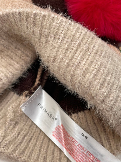 Primark Reindeer Pom Hat 12-24M