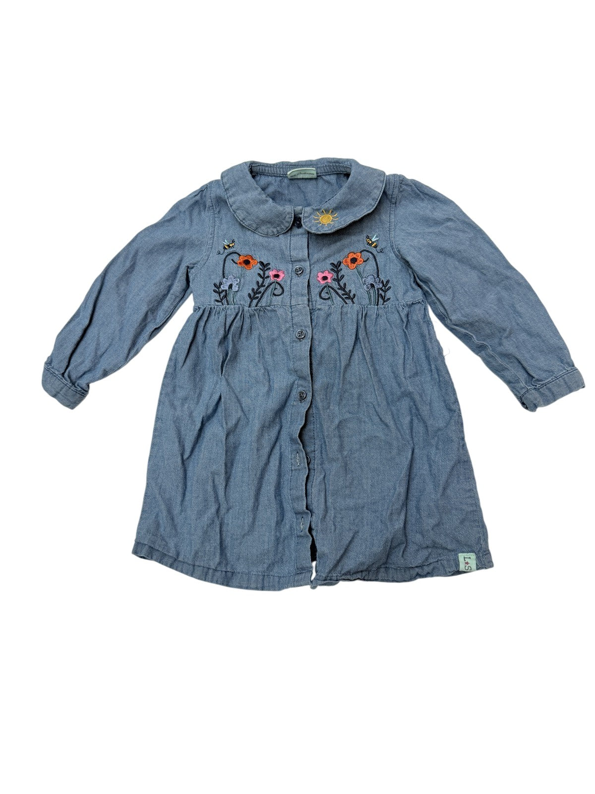 Lilly + Sid Chambray Floral Dress 12/18M