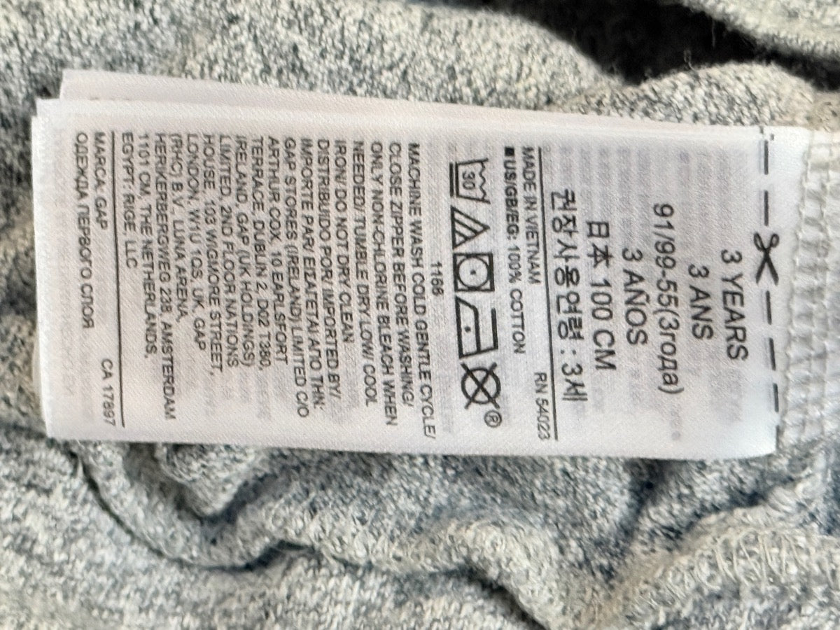 baby Gap Gray Quarter-Zip Sweatshirt 3T