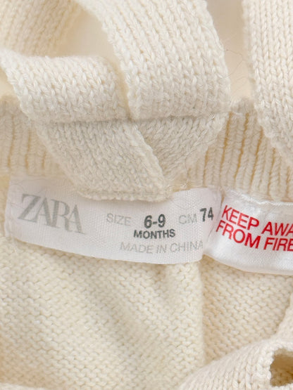 Zara Cream Knit Suspender Bloomers 6-9M