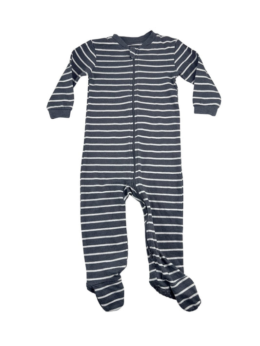 George Baby Gray Striped Sleeper 12-18M