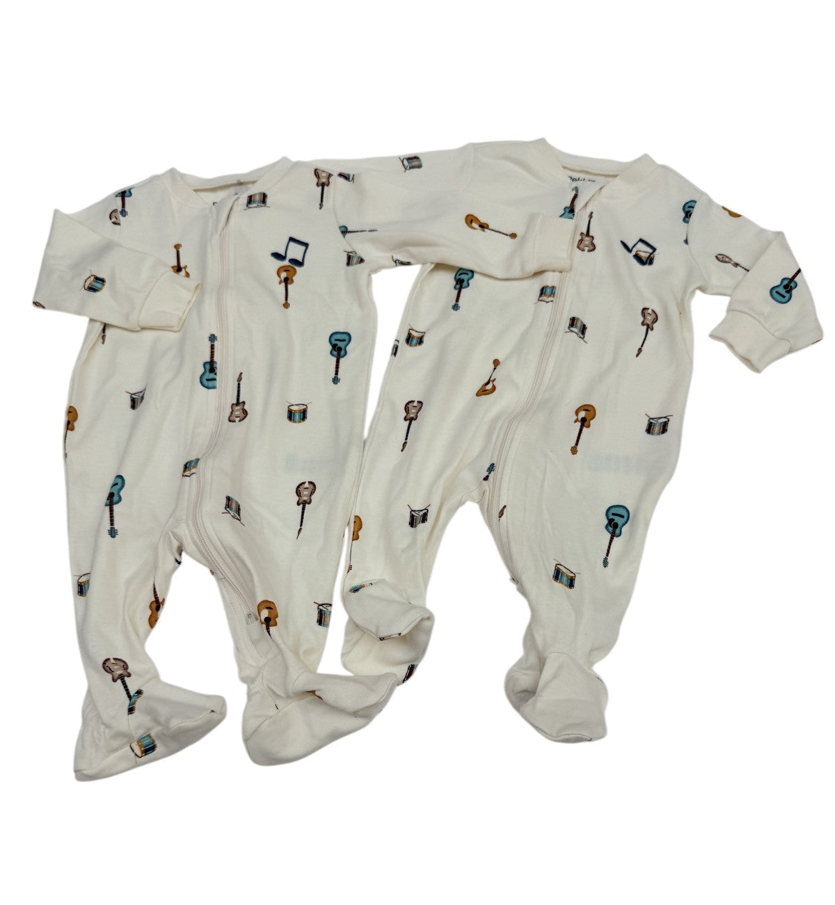 Pekkle Music Print Footed Sleepers 3M Sold separately