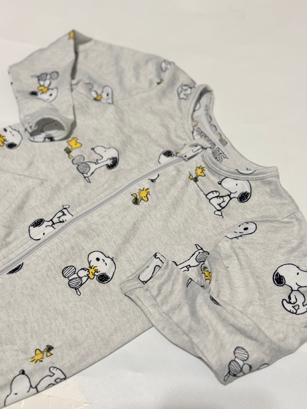 Peanuts Snoopy Gray Footed Sleeper 18-24M