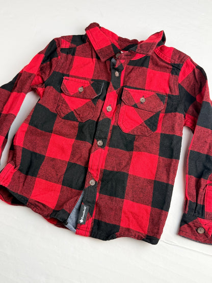 Canadiana Red Buffalo Plaid Flannel Shirt 4T