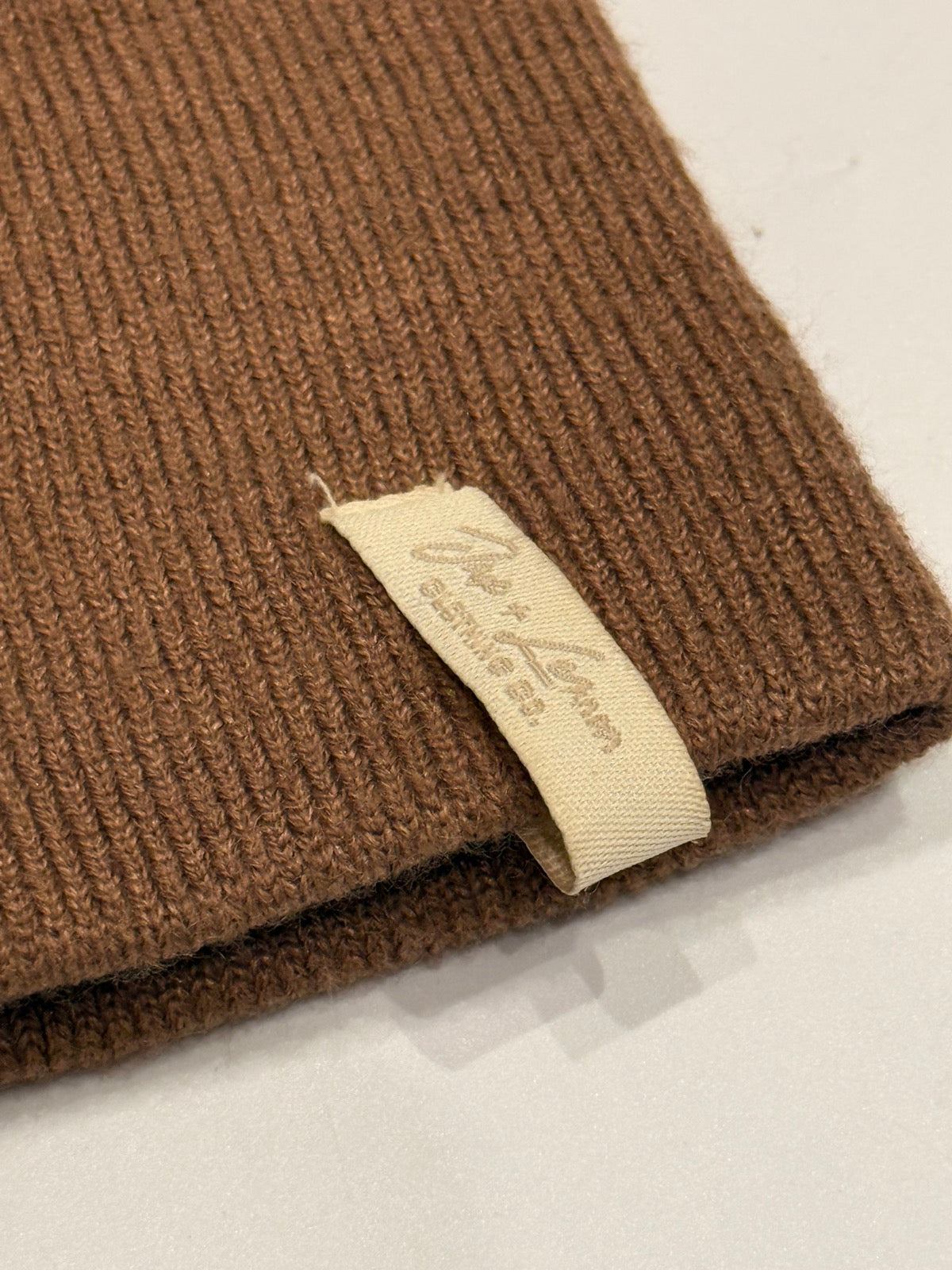 Jax + Lennon Brown Knit Beanie Small 2-5Y