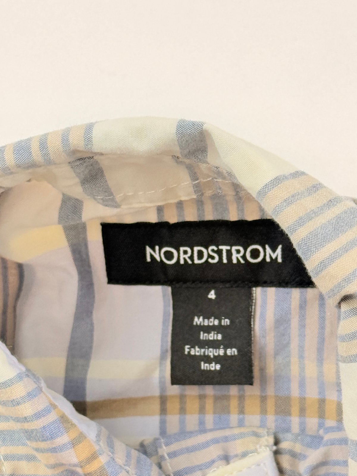 Nordstrom Plaid Button-Up Shirt Size 4