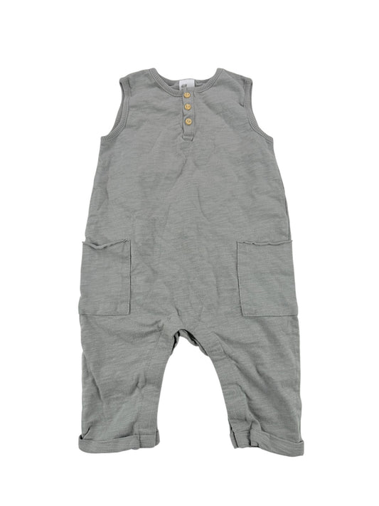 H&M Gray Organic Cotton Romper 6-9M