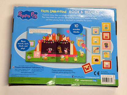New in box Peppa Pig First Look and Find Book & Blocks