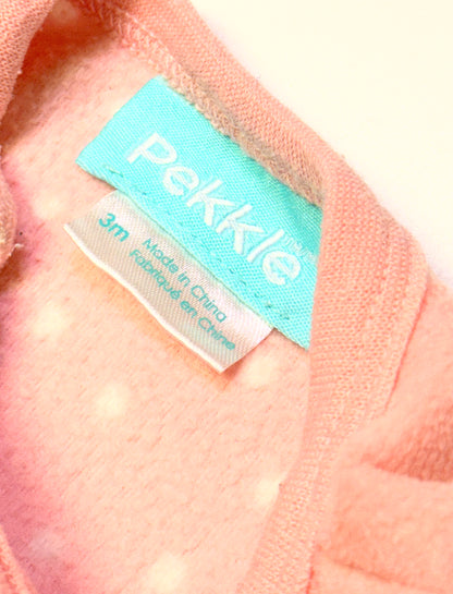 Pekkle Pink Fox Fleece Footed Sleeper Pajamas 3M