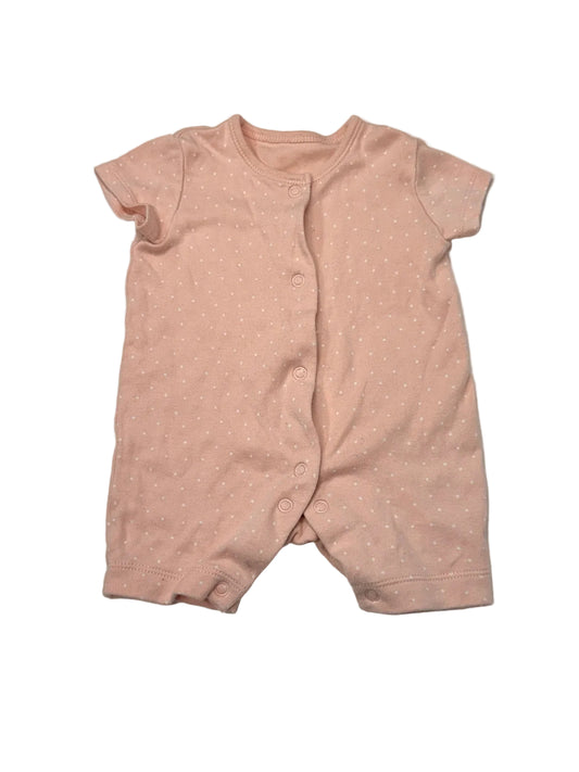 George Pink Polka Dot Romper 3-6m